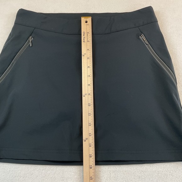 Columbia Skort Womens M Black Pull On Zipper Front Pockets A-Line Golf Tennis - Picture 6 of 12